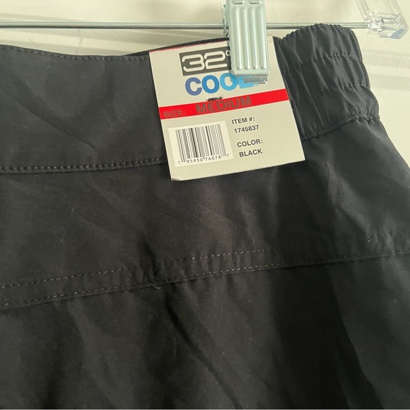 32 Degrees Cool Black Athletic Skort Zipper Pocket & Elastic Waistband M NWT - Picture 5 of 9